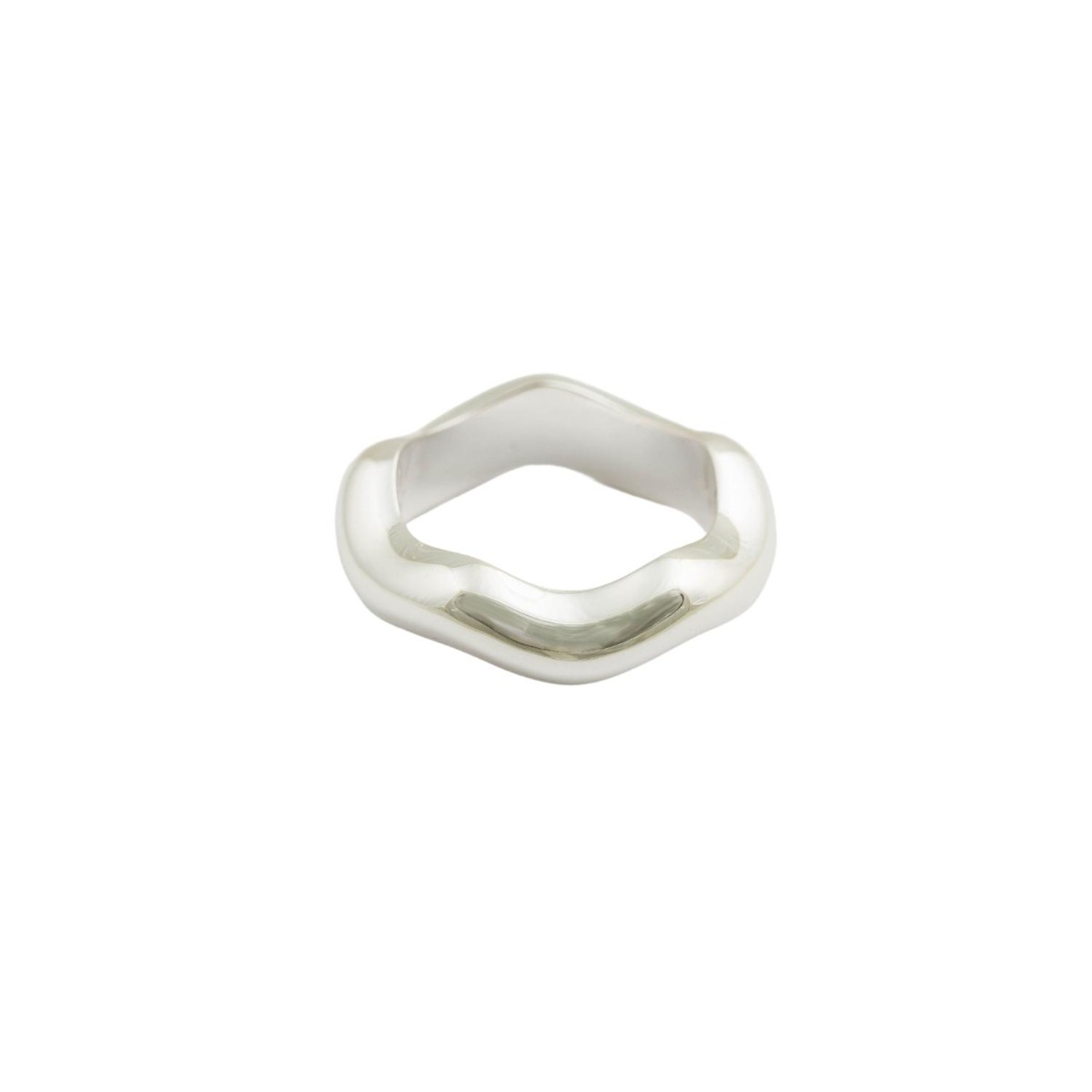 Syster P Ring Bolded Wavy Silver 17mm