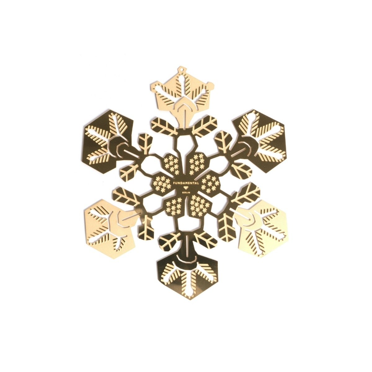 Juldekoration Snowflake 15 cm mässingproduktzoombild #1