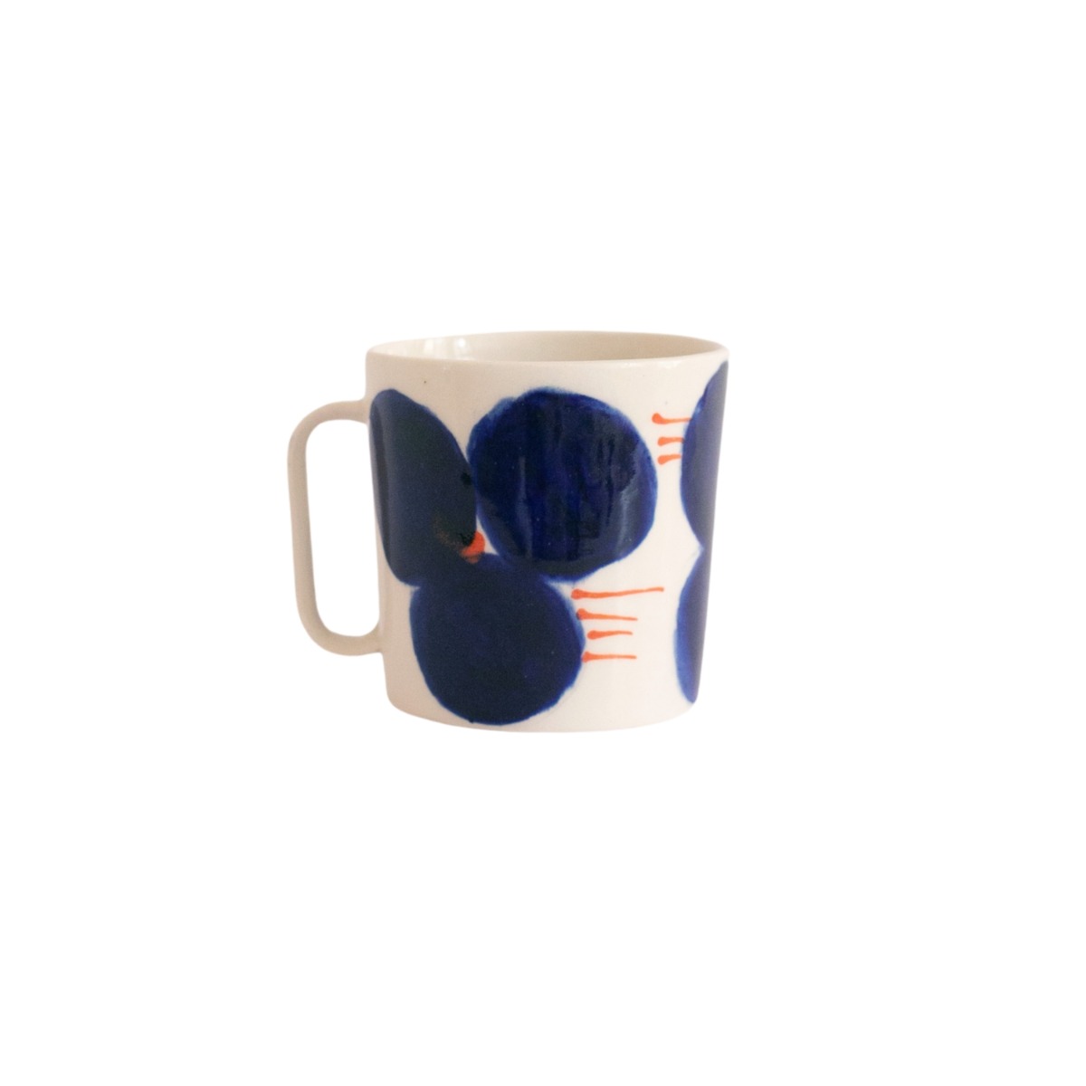 Kaffekopp 25 ml blom blå/orange streckproduktzoombild #1