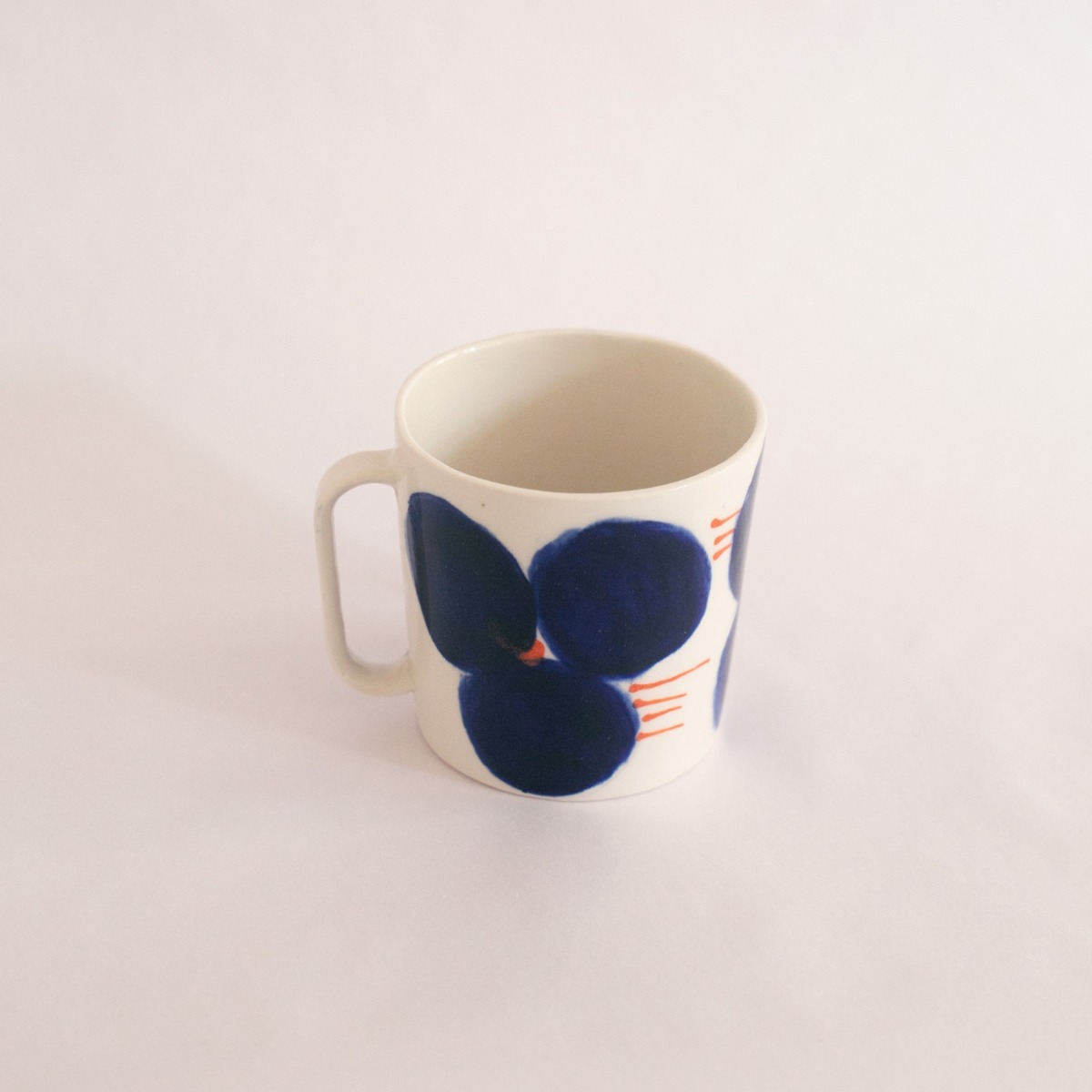 Kaffekopp 25 ml blom blå/orange streckproduktzoombild #2