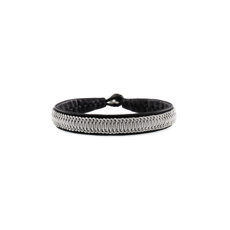 Läs mer om Nordic Jewelry Design Armband M skinn/tenn 18
