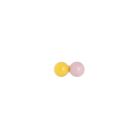 Örhänge Double Color Ball 1 st emalj ljusrosa/gulproduktminiatyrbild #2