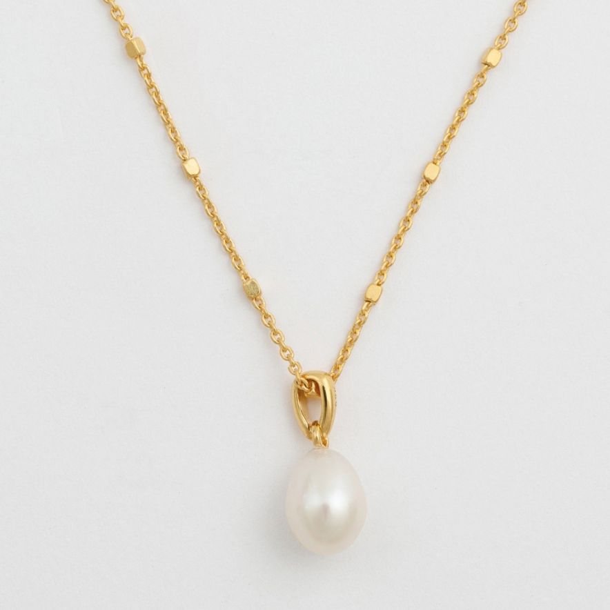 Halsband Treasure Single Pearl Guldproduktbild #3
