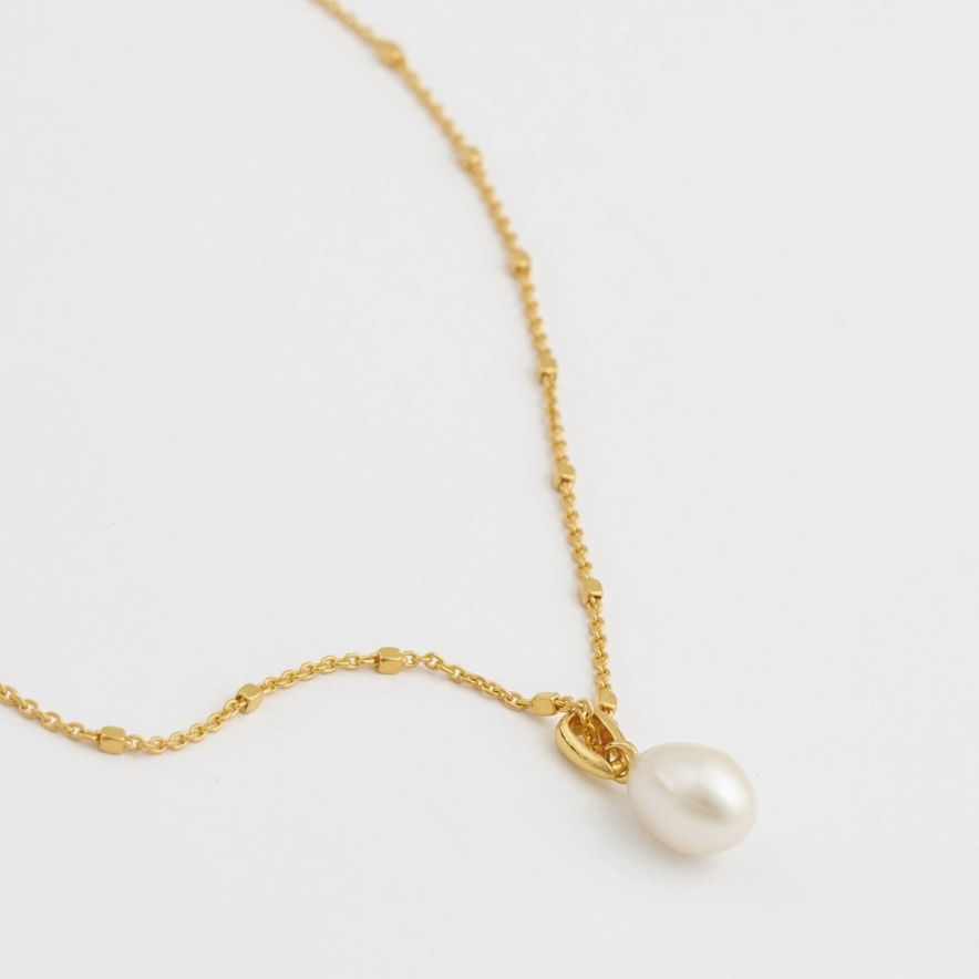 Halsband Treasure Single Pearl Guldproduktbild #2