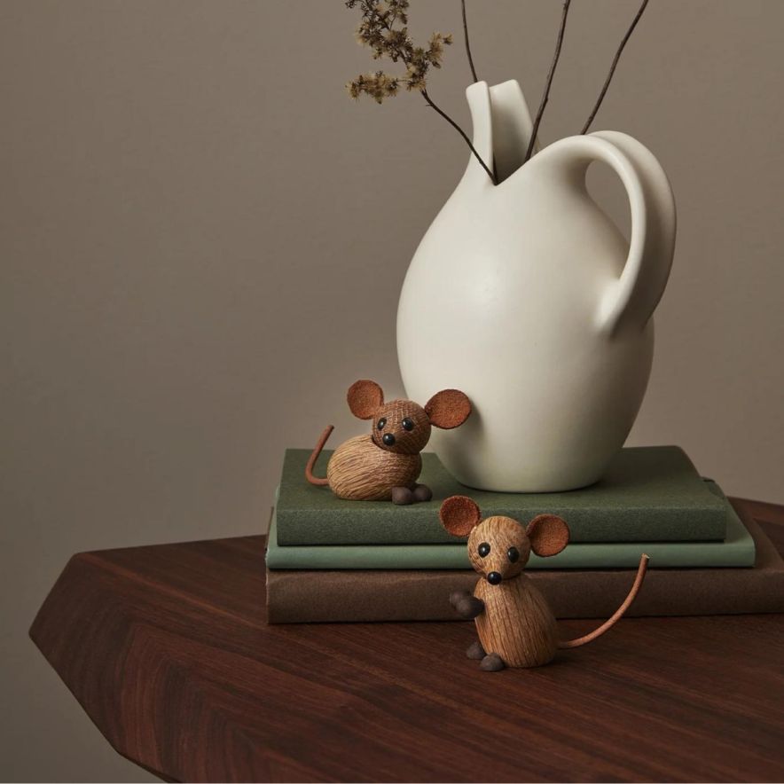 Träfigur The City Mouse 6,7 cm Ekproduktbild #4