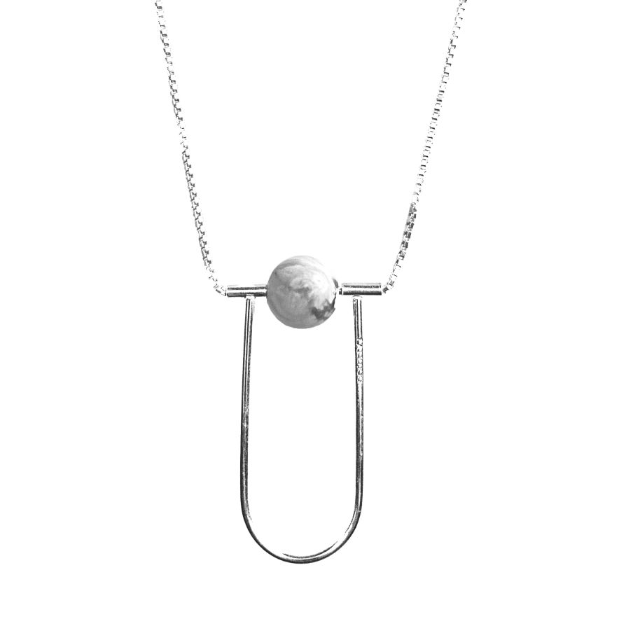 Halsband Neutra Howlite silverproduktbild #1