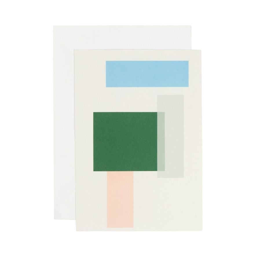 Kort Colorblock Grön/Ljusblåproduktbild #1