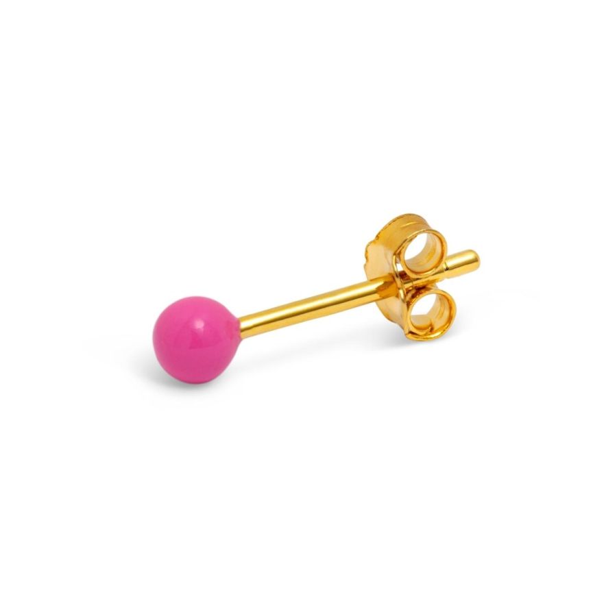 Örhänge Color Ball emalj rosa1 stproduktbild #1