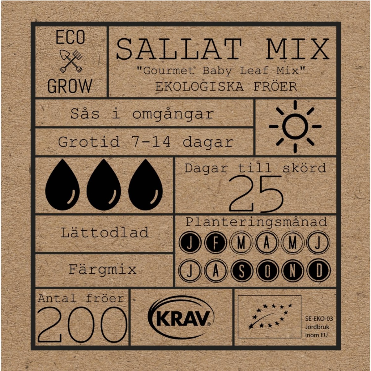 Fröpåse Eco Grow Sallat Mixproduktzoombild #1
