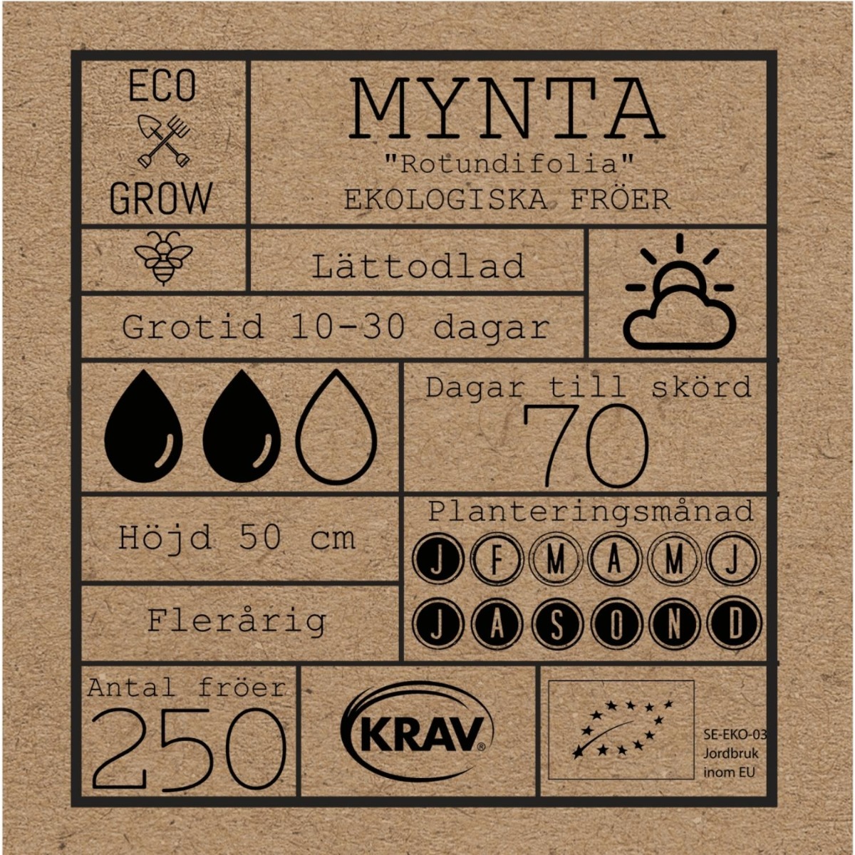 Fröpåse Eco Grow Myntaproduktzoombild #1