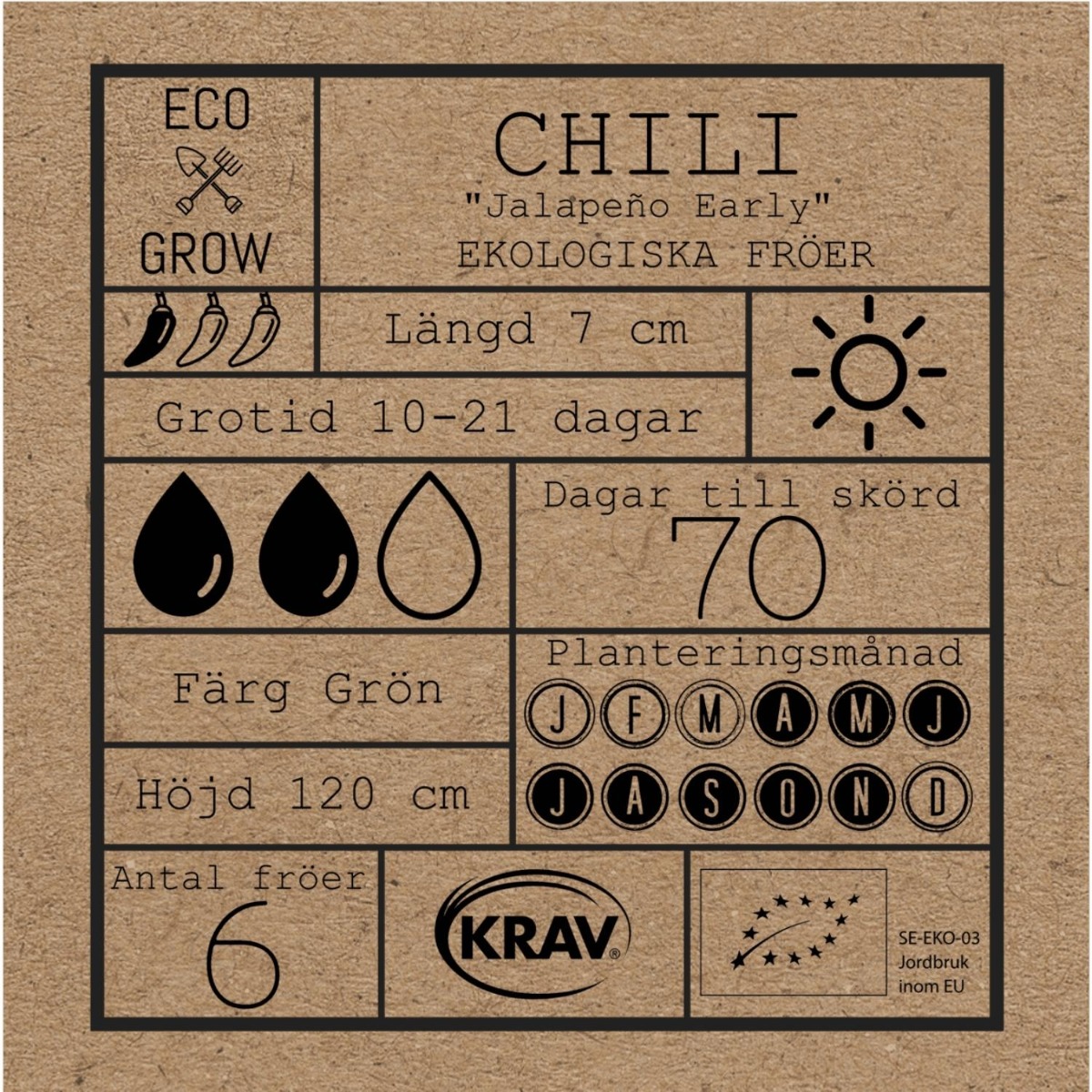 Fröpåse Eco Grow Chiliproduktzoombild #1
