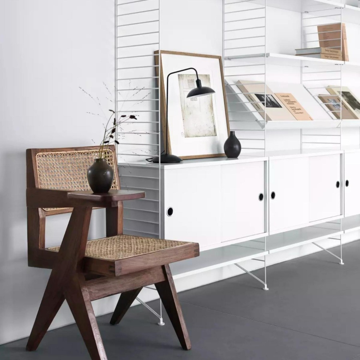 Skåp m skjutdörrar 78x20x37 svartbetsad