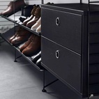 Lådhurts 78x30x42 svartbetsad