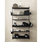 Metallhyllplan Hög 78x20 svart