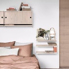 Skåp m skjutdörrar 78x20x37 valnöt