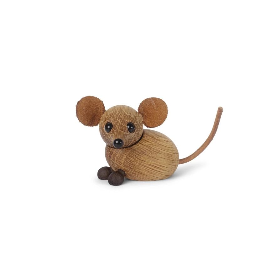 Träfigur The Country Mouse 4,5 cm Ek