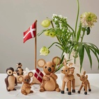 Träfigur Spot Rådjur Baby 12,7 cm Ek/Lönn