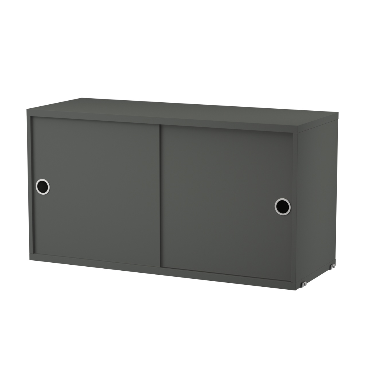 Skåp m skjutdörrar 78x30x42 Mörkgrå