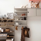 Metallhyllplan Låg 58x20 beige