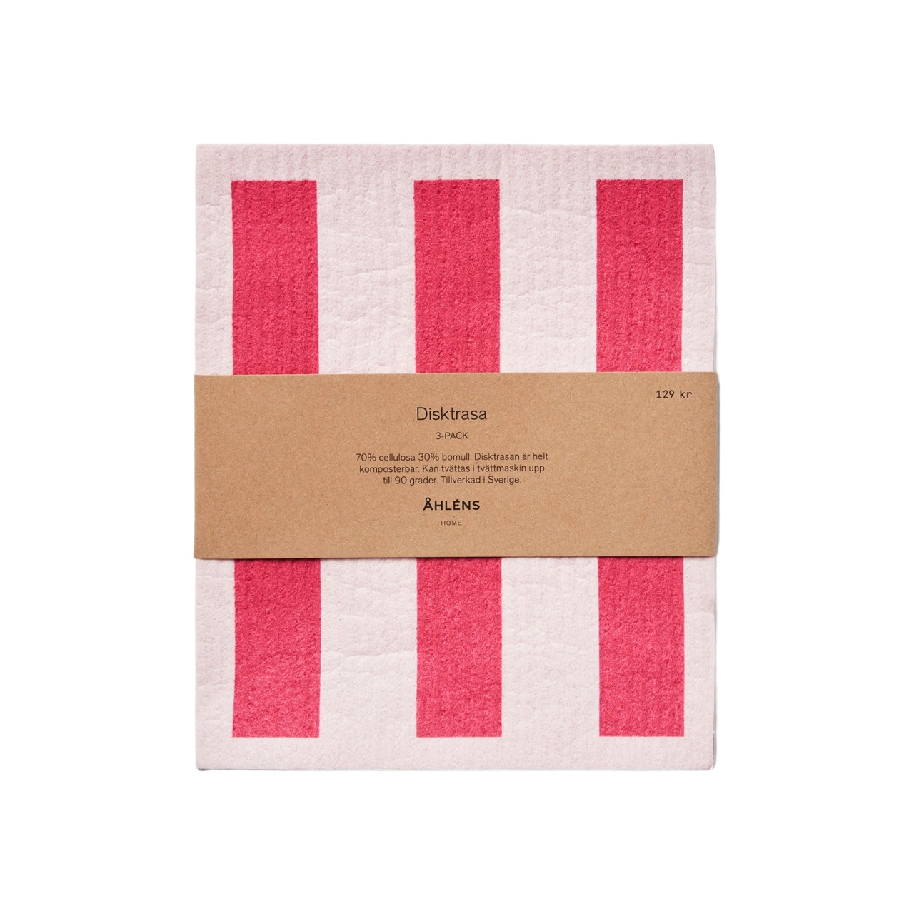 Disktrasa mönster 3-p rosa