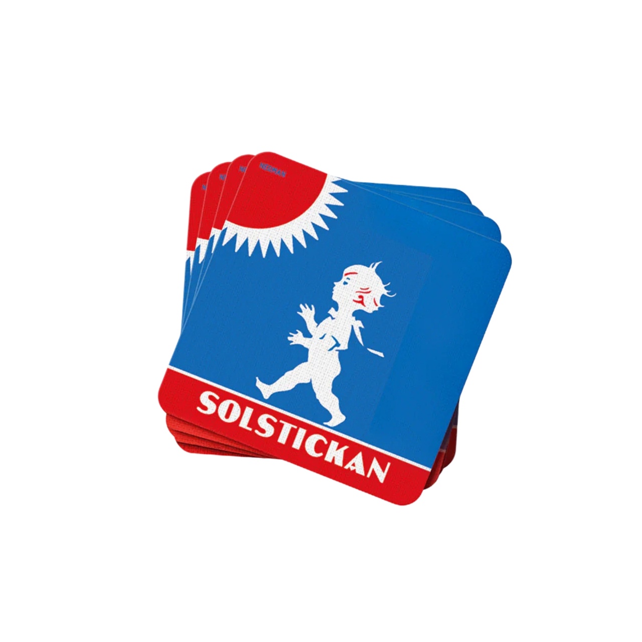 Glasunderlägg 10x10 cm, Originalmotiv, 4-pack