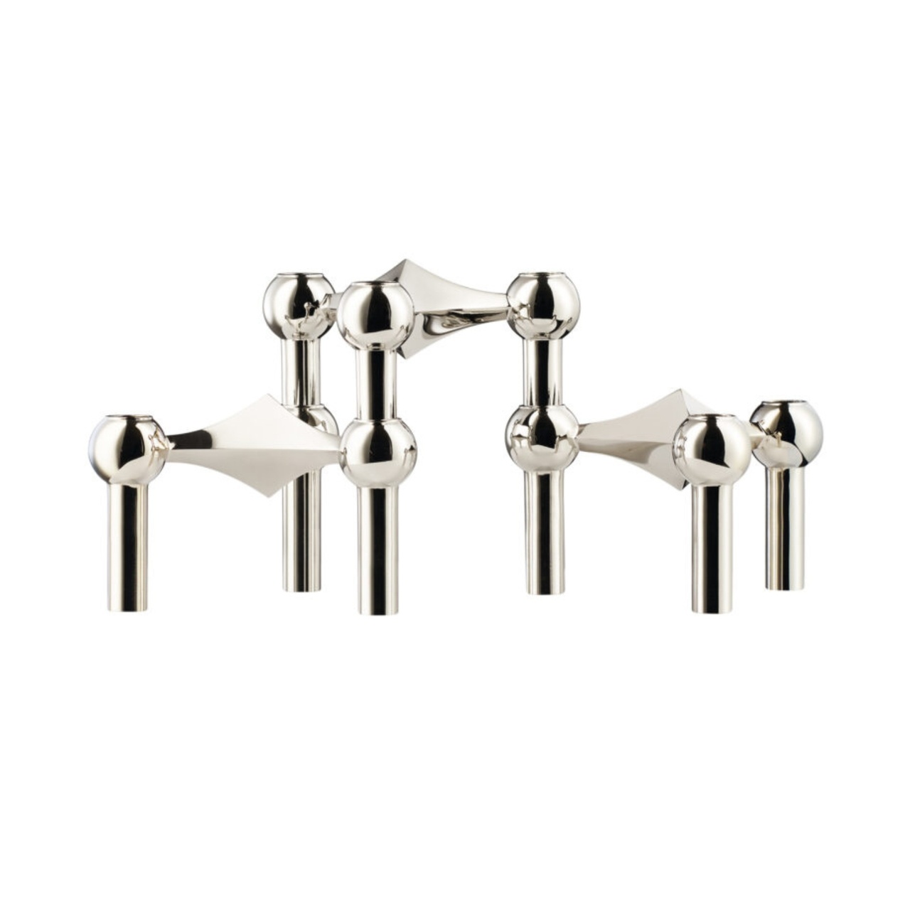 Ljusstake Stoff Nagel 3 pack Krom