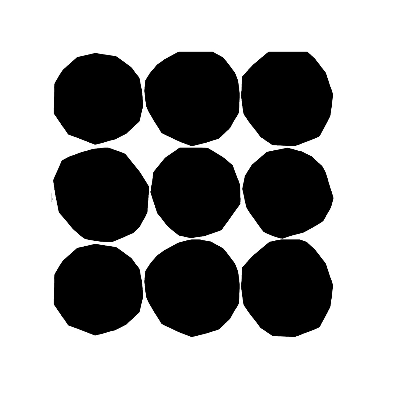 Servett Kivet 33 cm Svart/vit