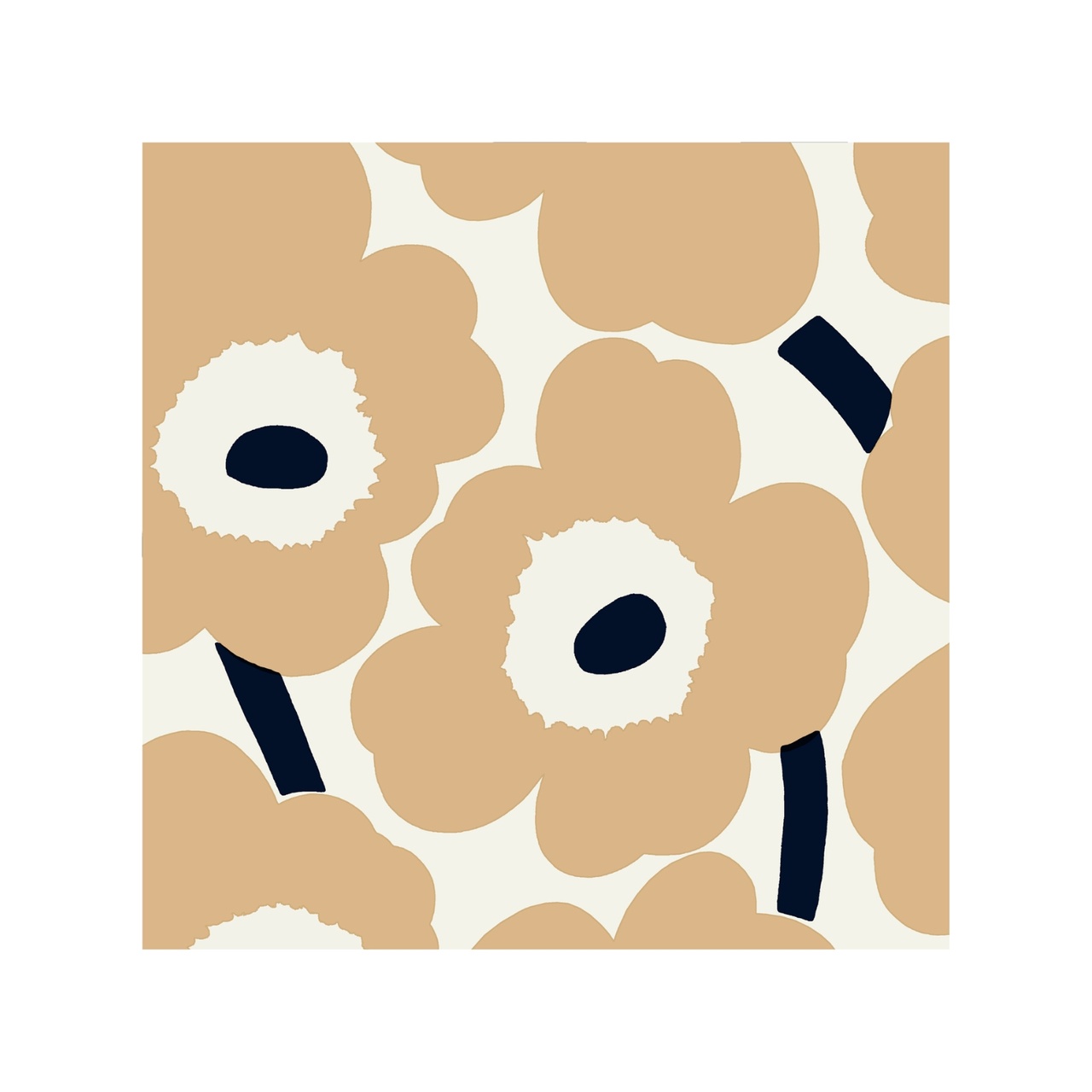 Servett Unikko 33 cm Sand