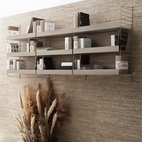 Metallhyllplan Hög 78x20 beige