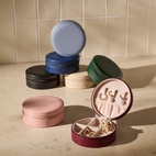 Smyckesskrin Jackie rund beige