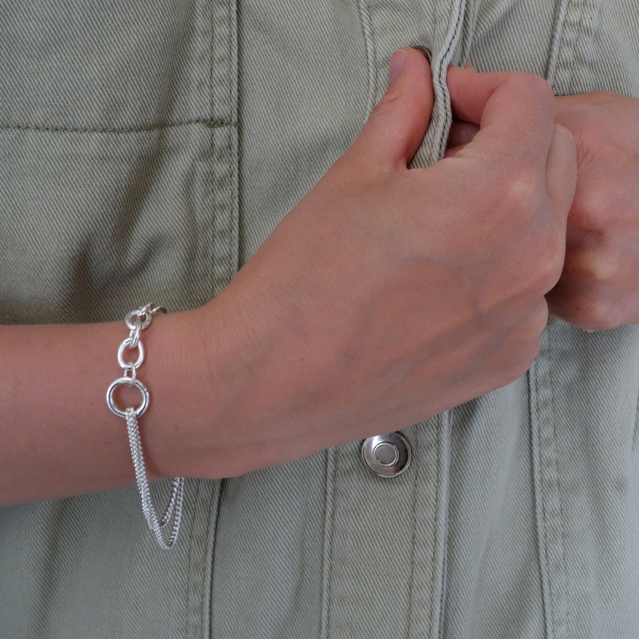 Armband Contrast silver