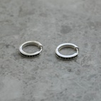 Örhängen Nano silver/svart