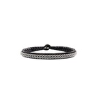 Armband S skinn/tenn