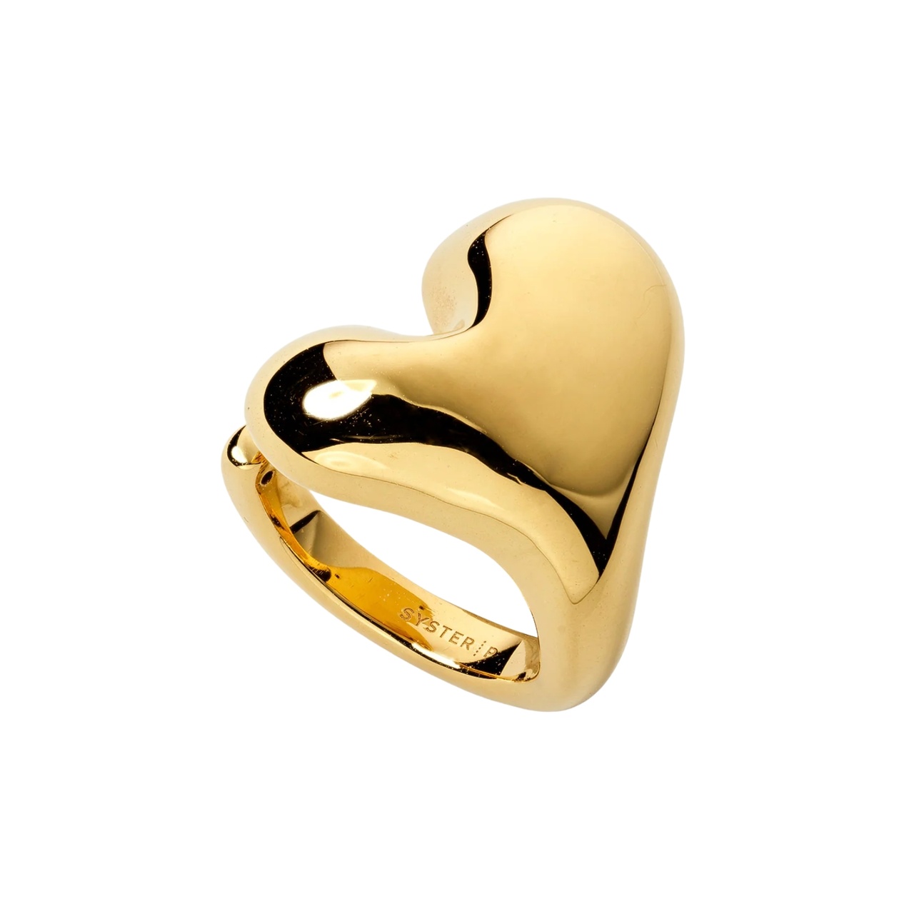 Ring Bolded Heart Guld