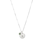 Berlock beloved heart Silver Grön