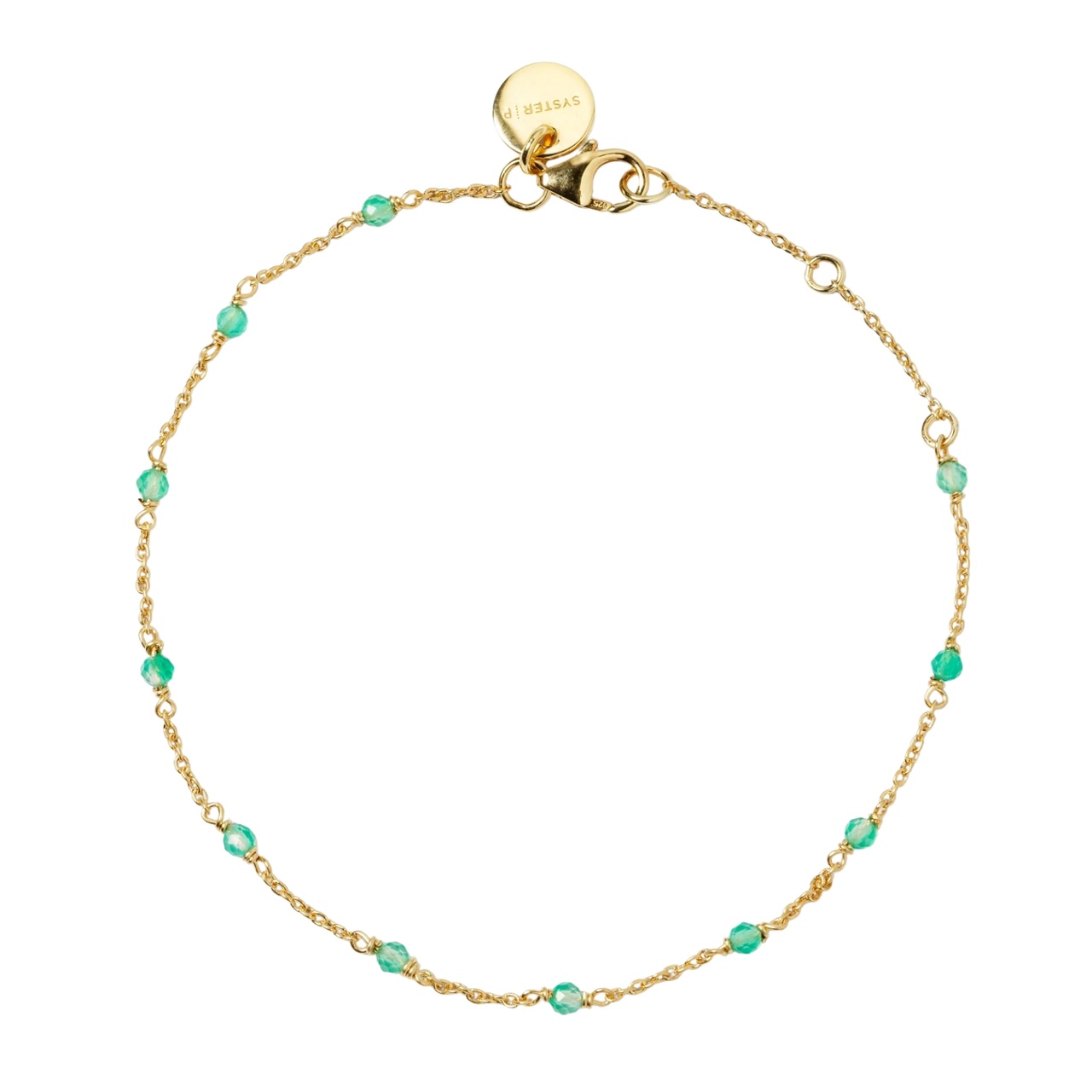 Armband Santa Monica Grön Guld