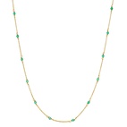 Halsband Santa Monica 42cm Grön Guld