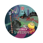 Glasunderlägg Stadsdelarna 6-pack