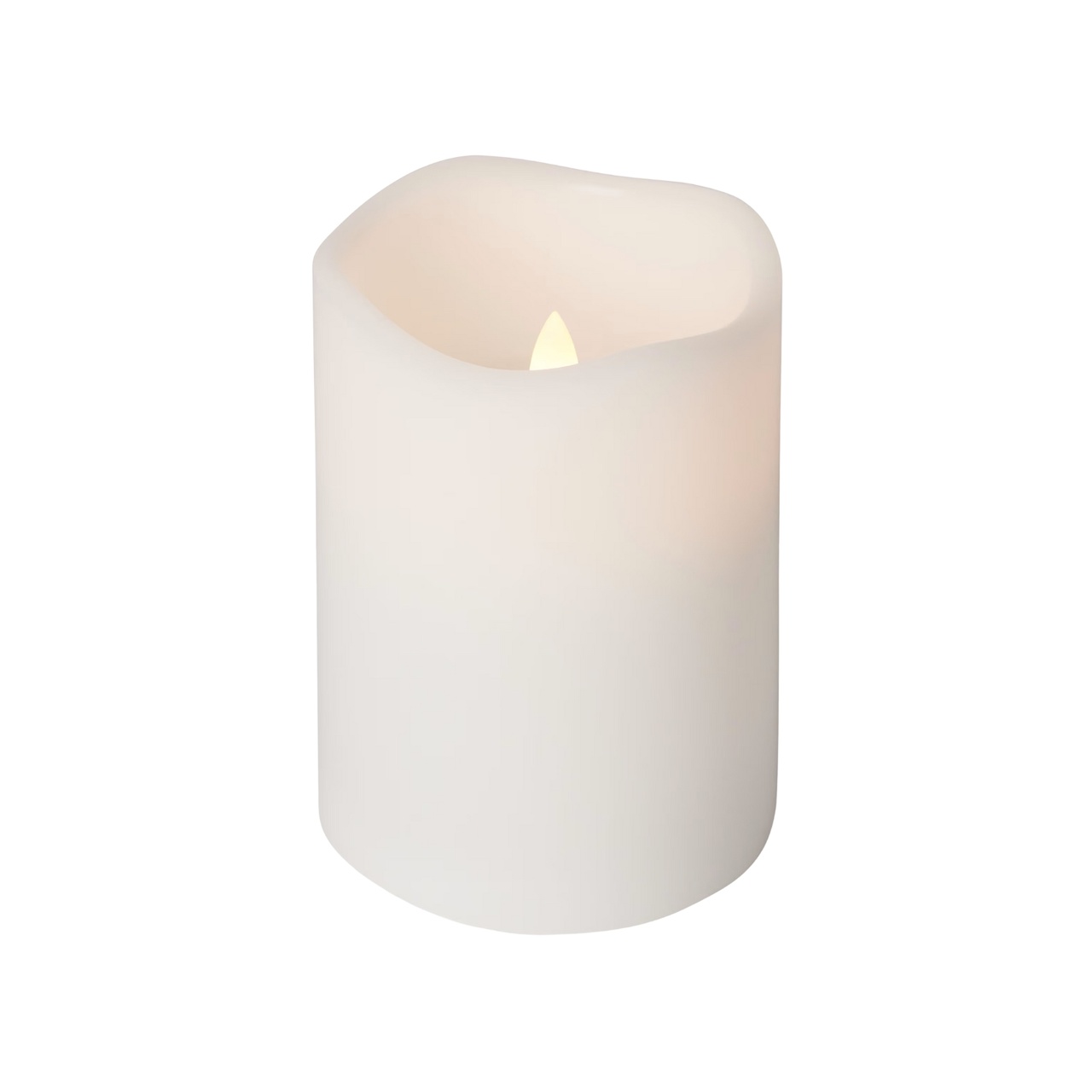 Blockljus LED 7,5x10 cm vit