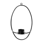 Väggljusstake Hanna rund svart