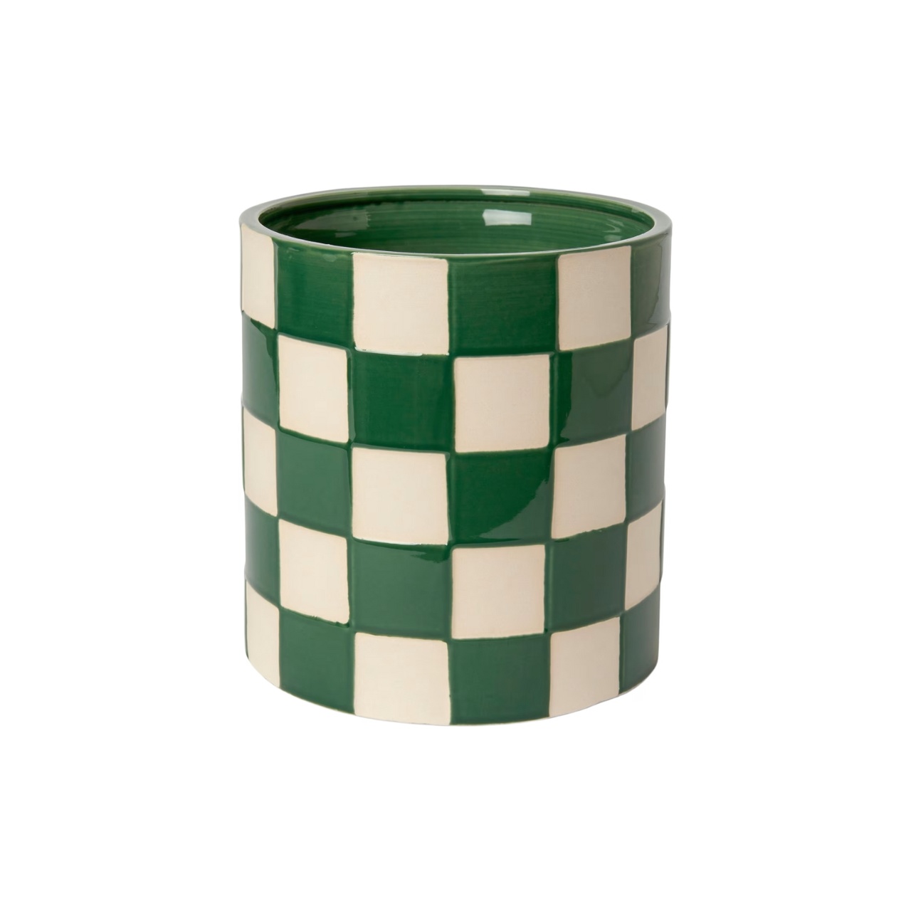 Kruka DT Schackruta Grön