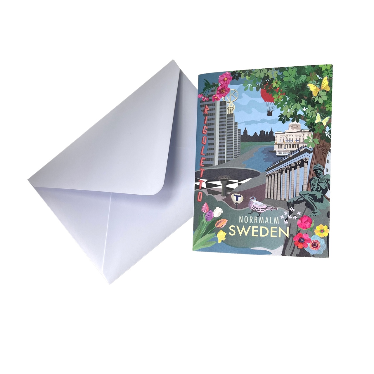 Kort m. Kuvert Norrmalm 10x15 cm