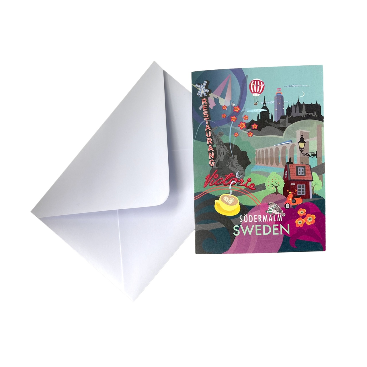 Kort m. Kuvert Södermalm 10x15 cm