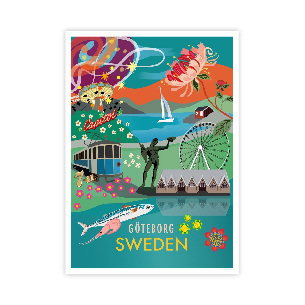 Poster city Göteborg 30x40 cm