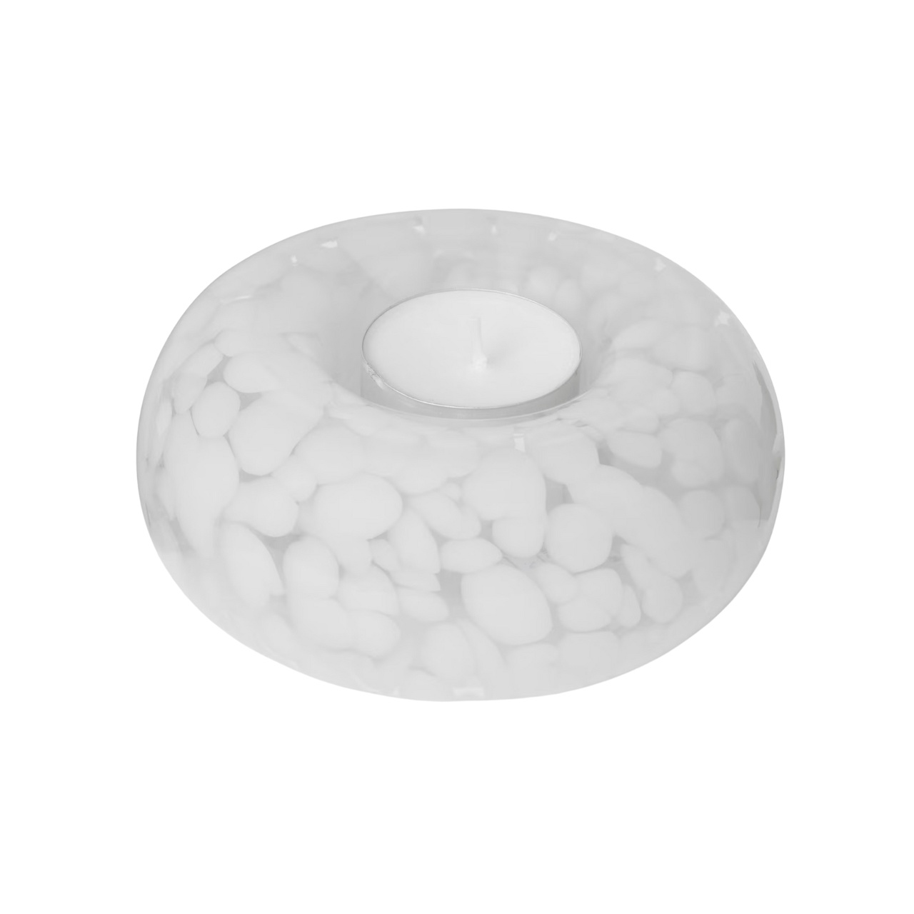 Ljuslykta Benji prickig vit