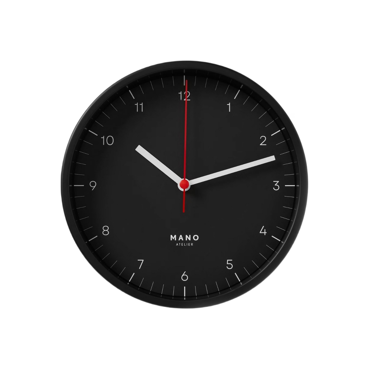 Väggklocka Mano 15 cm Svart