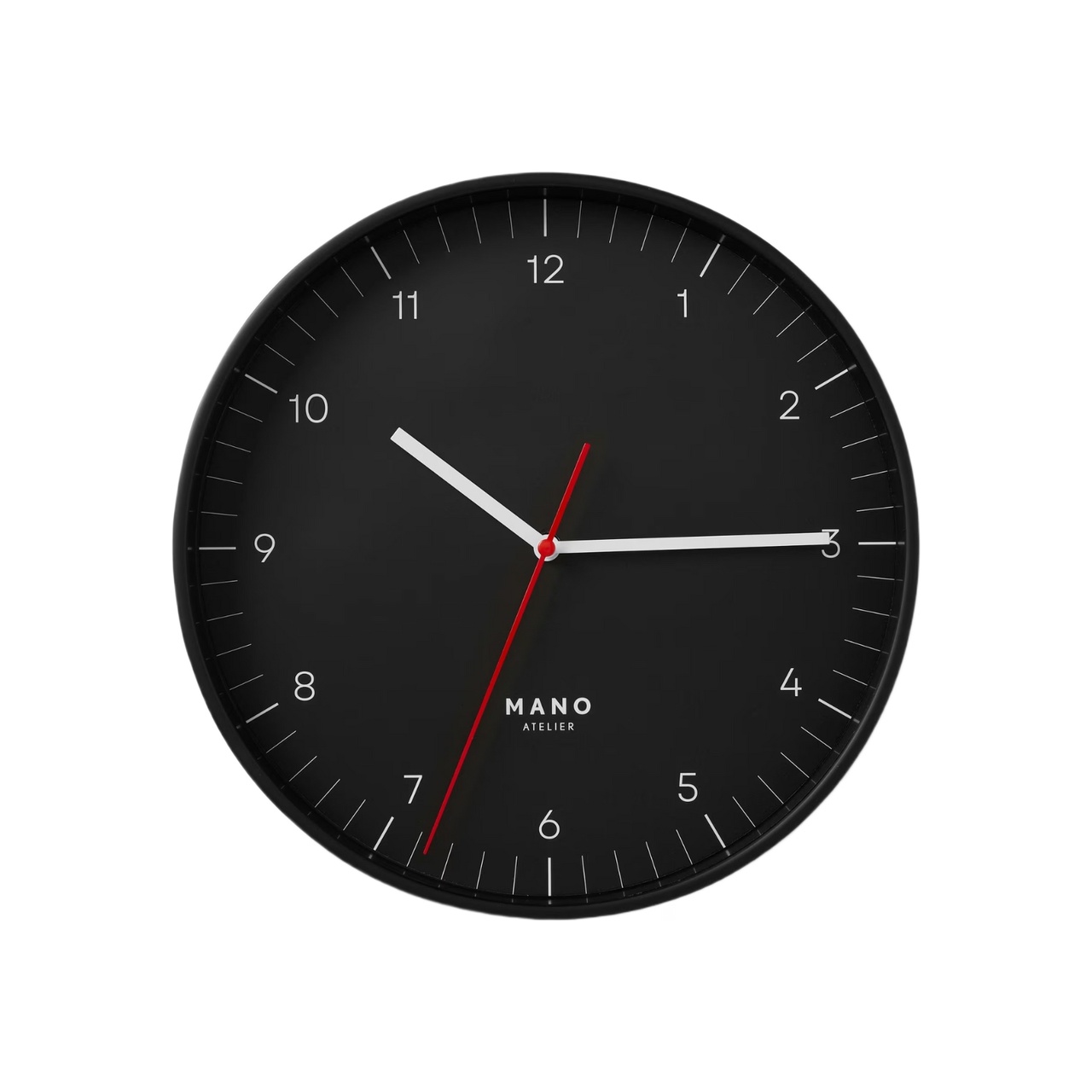 Väggklocka Mano 25 cm Svart