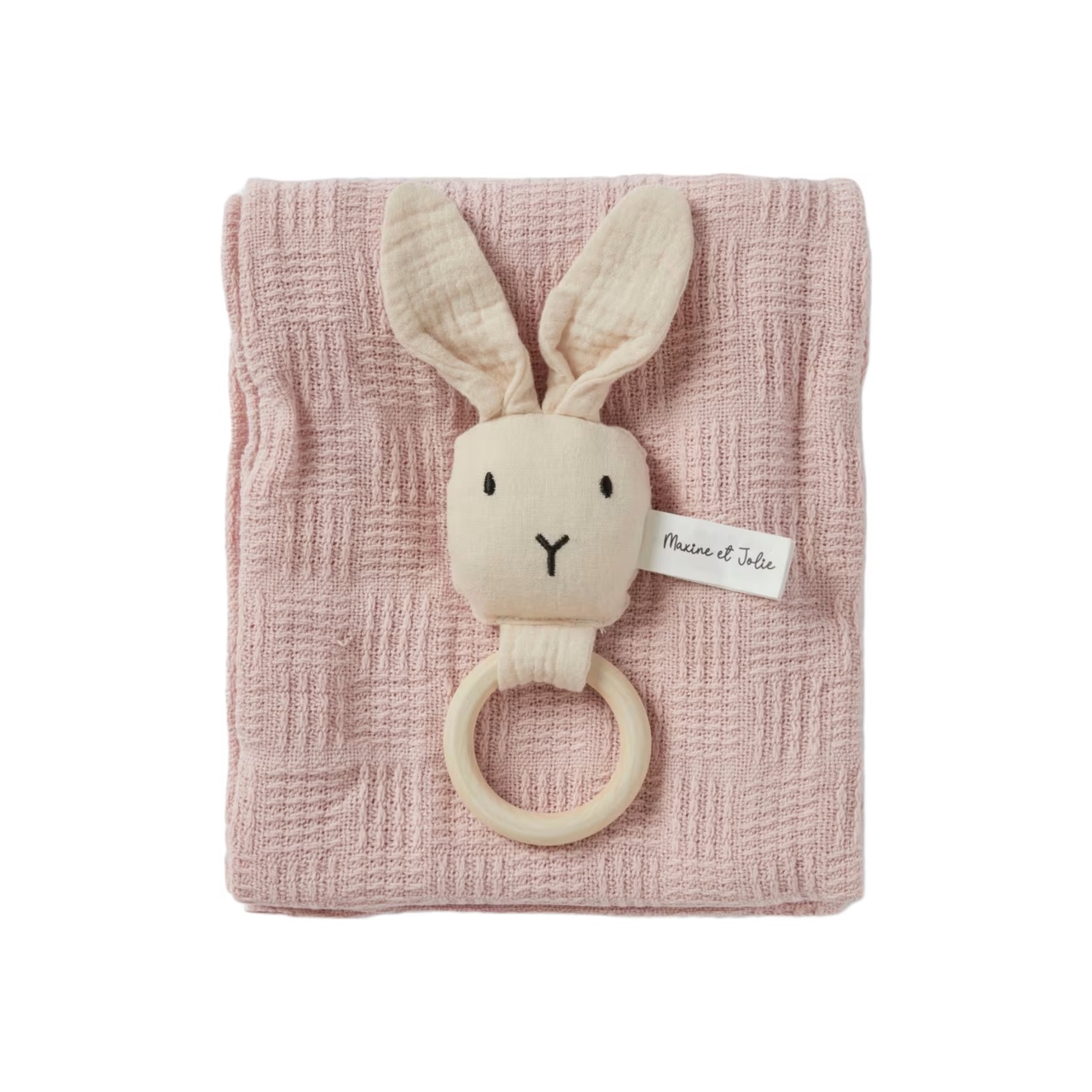 Presentbox Etienne skallra + filt Rosa