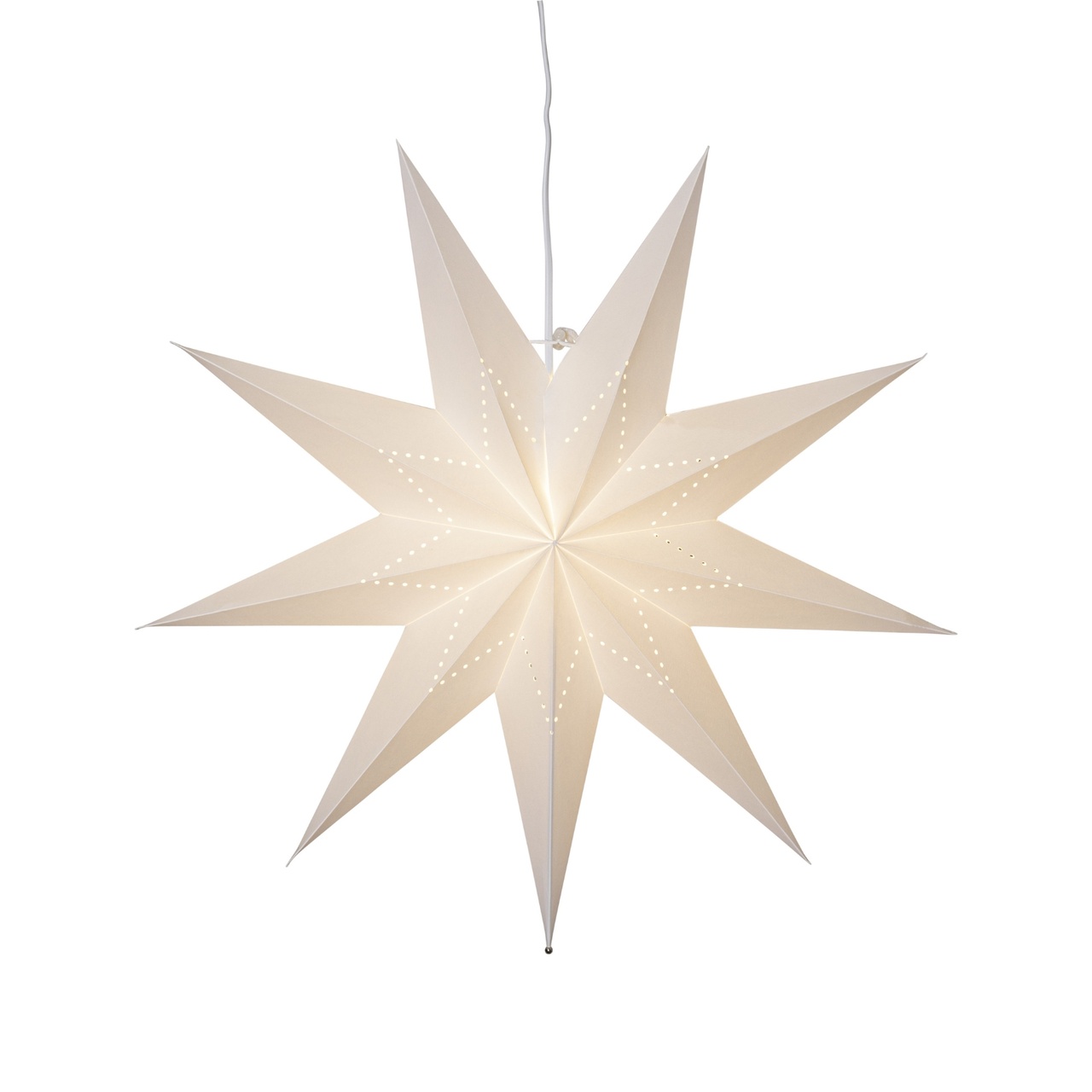Pappers stjärna Lysa 60cm vit