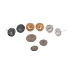 Örhängen Knappkorall silver